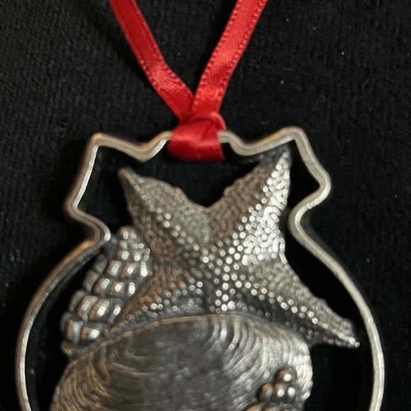 Pewter Seashell Ornament-New - Picture 2 of 3